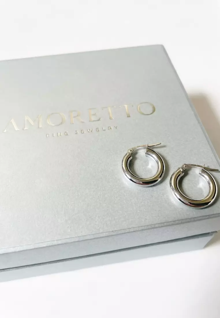 Circa 18K White Gold Hoop Earrings