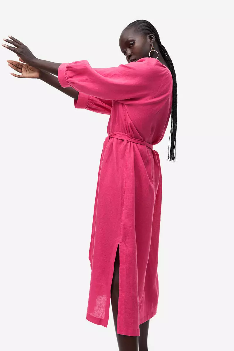 Buy H&M Linen tiebelt dress 2024 Online ZALORA Philippines