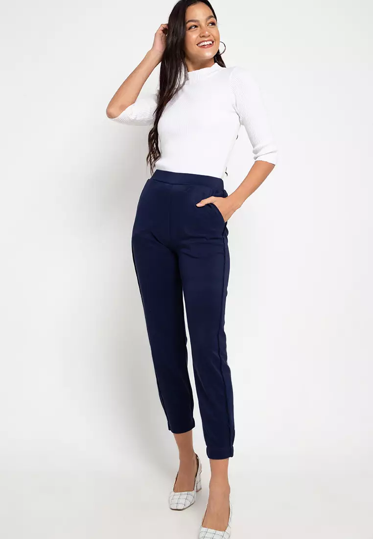 Stretch Straight Jogger Leg Pants