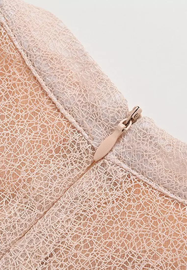 Lace Pleated Dress HRF1422