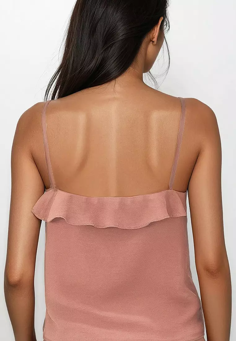 Cotton Ruffle Cami Top