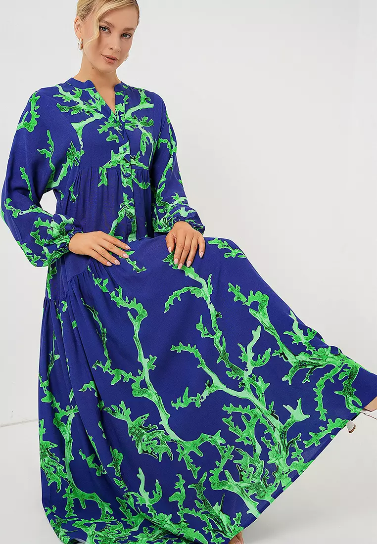 Modest Printed Maxi Dress