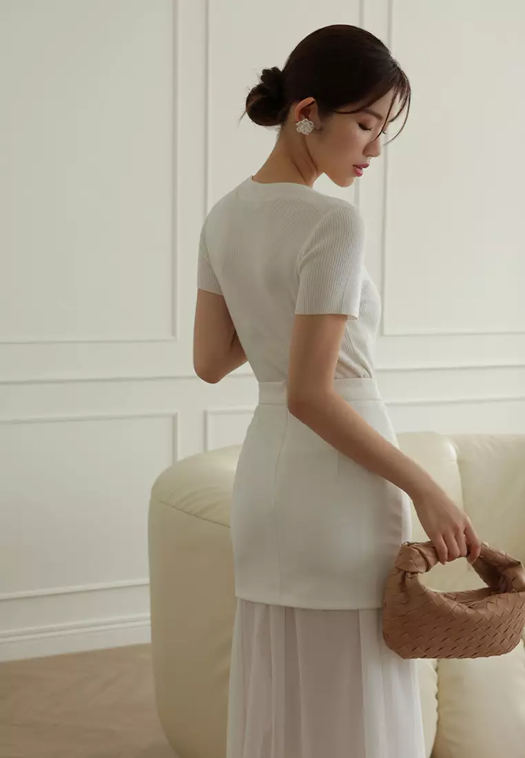 Square Neck Knit Top