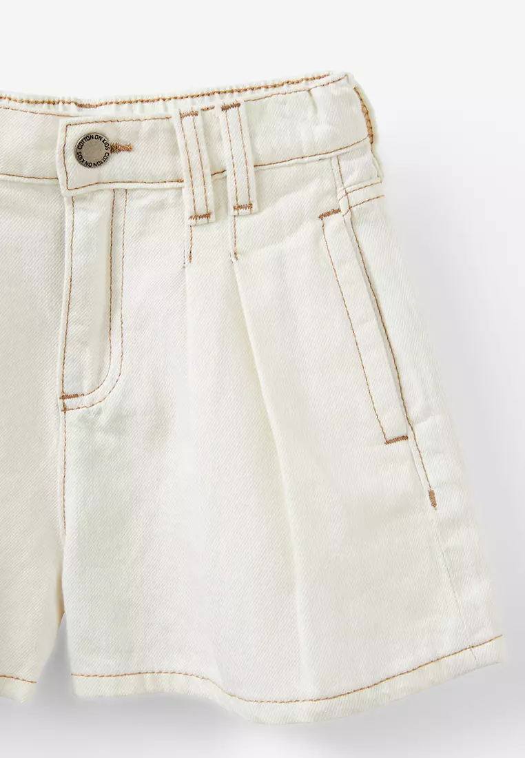 Sarai Pleat Front Denim Shorts