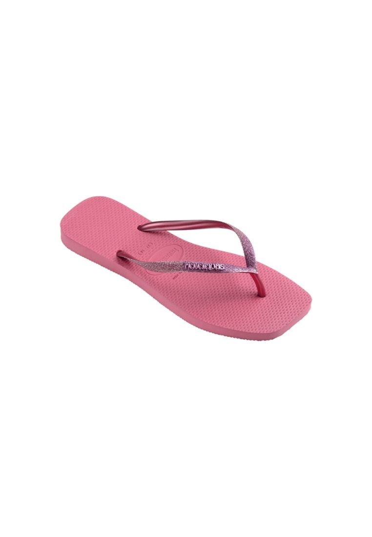 Women Slim Square Glitter Flip Flops - Velvet Rose