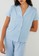LC Waikiki blue Short Sleeves Women Pajamas Set D3FCEAA68BFE61GS_3