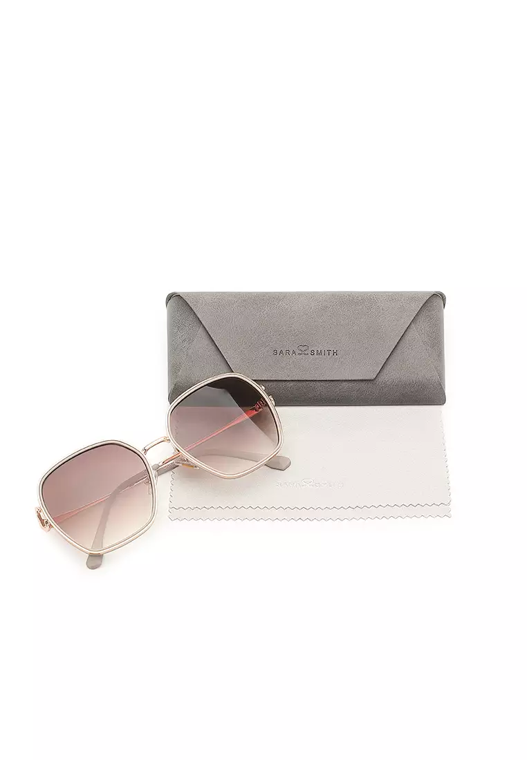 Unisex Fashion Sunglasses (Kacamata Hitam) - Abu-Abu / Cokelat