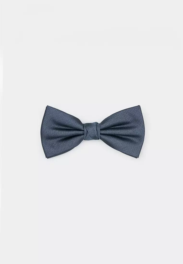 Navy Blue Textured Bowtie