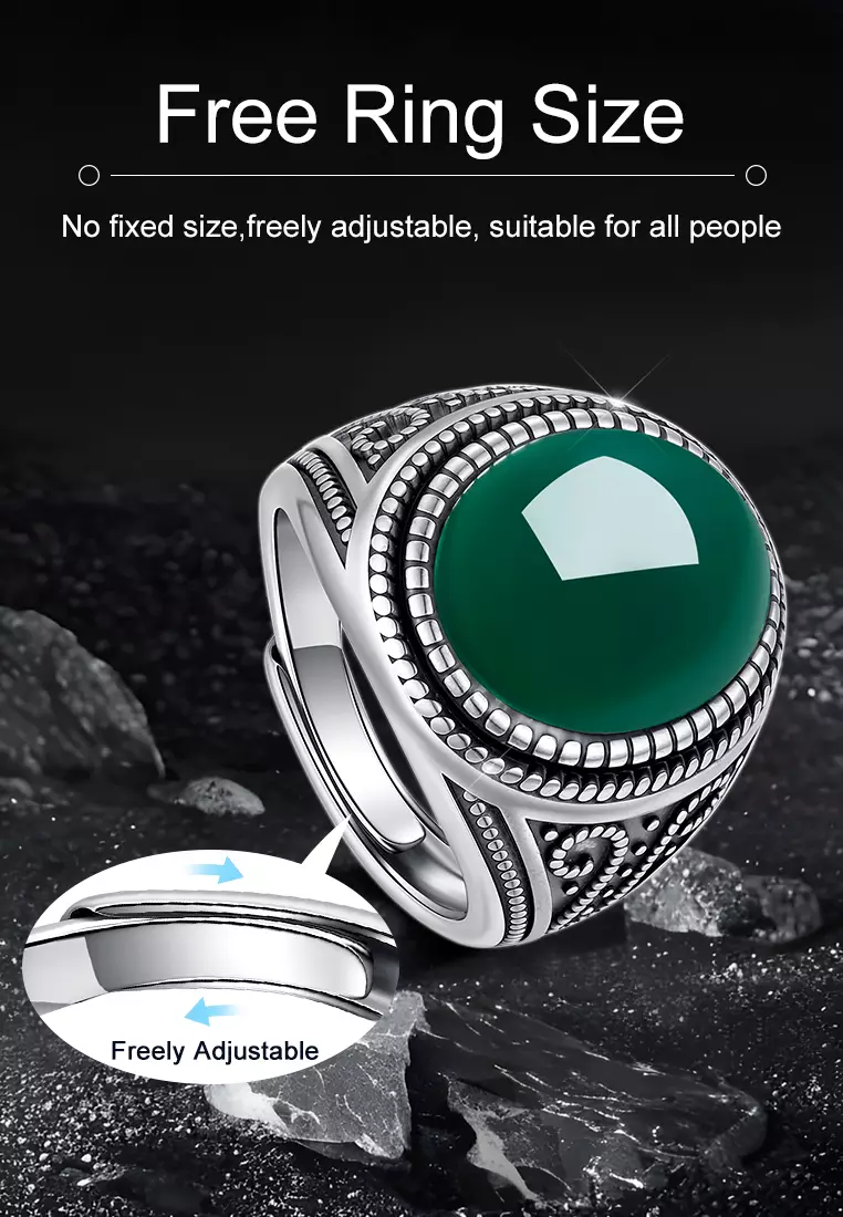 Cincin Pria Original Blue Zircon High Quality Ring 100% Asli Cincin Fashion Cincin Pasangan Cowok Pria