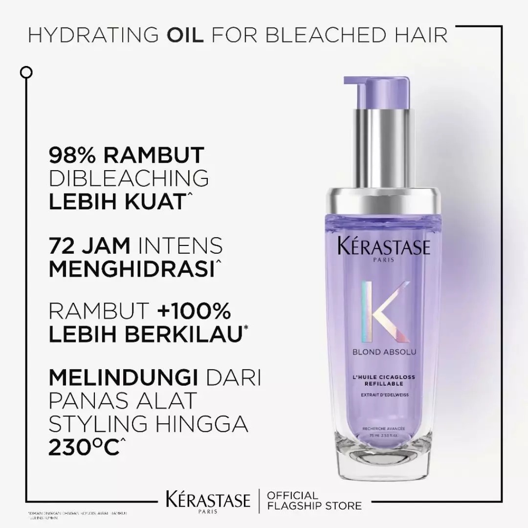 [NEW LAUNCH] Kerastase Blond Absolu Hair Oil 75ml Hair Oil for Bleached Hair - Serum Rambut untuk Rambut Dibleach
