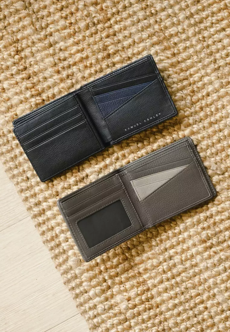 Grayson Leather Bi-fold Wallet with Extra Flap (RFID) - Khaki