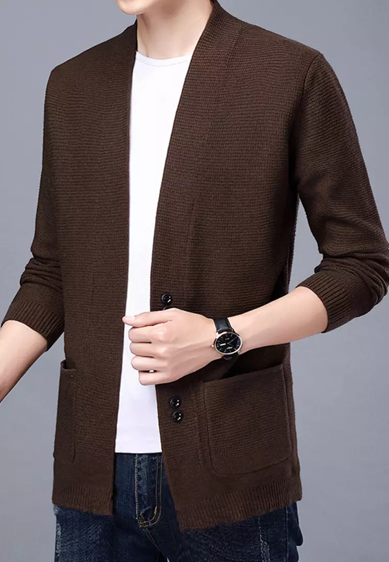 Knitted Texture Cardigan BD-M8128