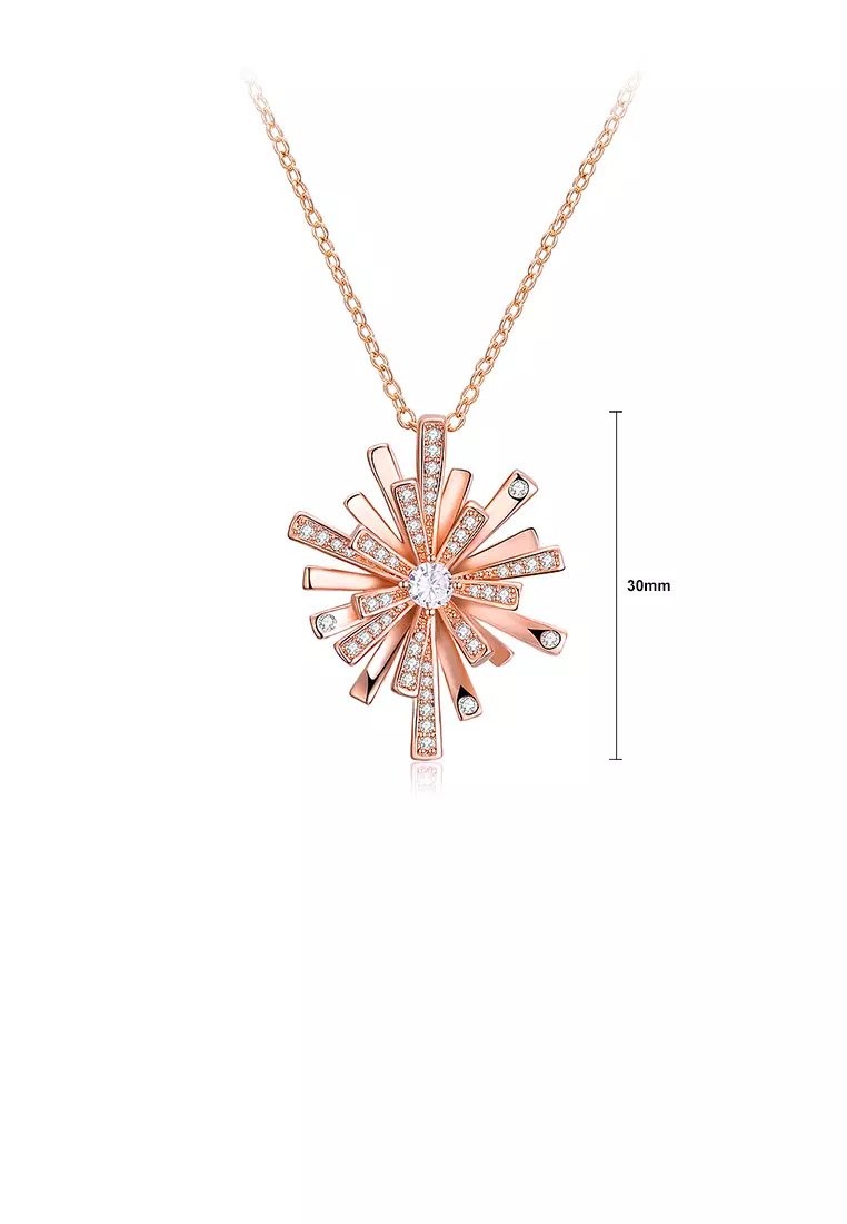 Rose gold hot sale snowflake necklace