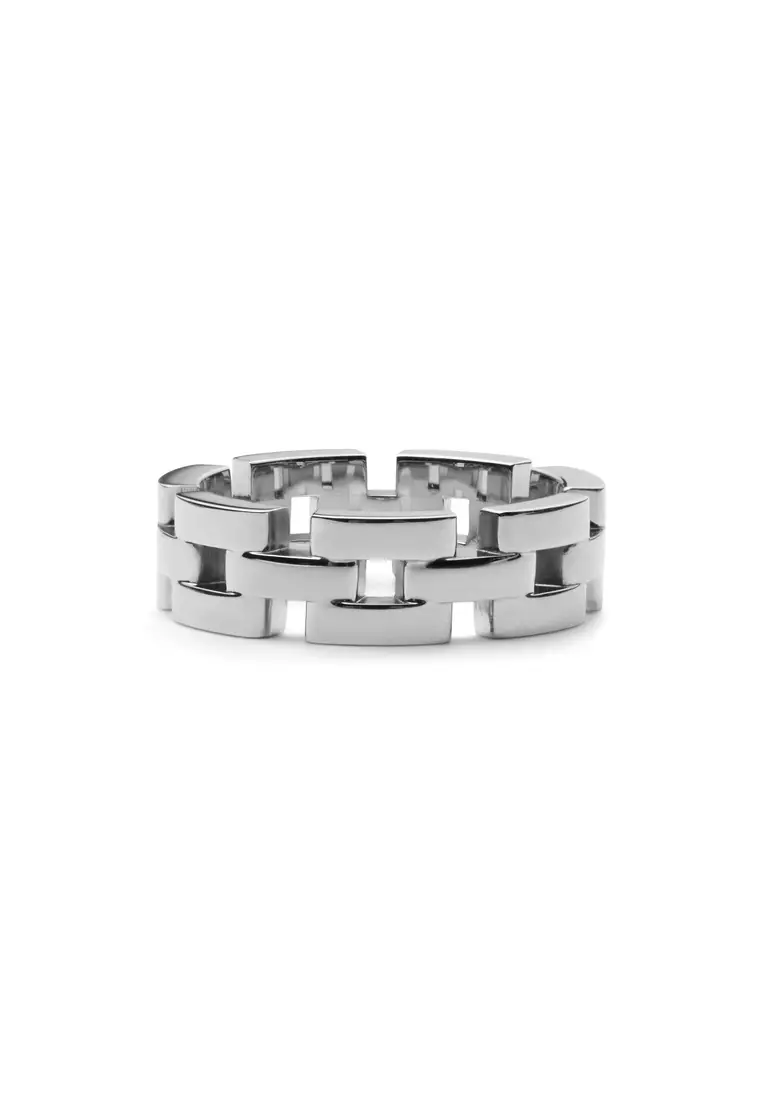 3-Link Ring Silver - Unisex Ring for women and men stainless steel Ring DW Official Authentic Original