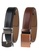 FANYU black 2Pcs Men’s Business Belt Genuine Leather Ratchet Belt Automatic Buckle Belt 3.5cm Width Black Brown E413CAC3D29E2FGS_1