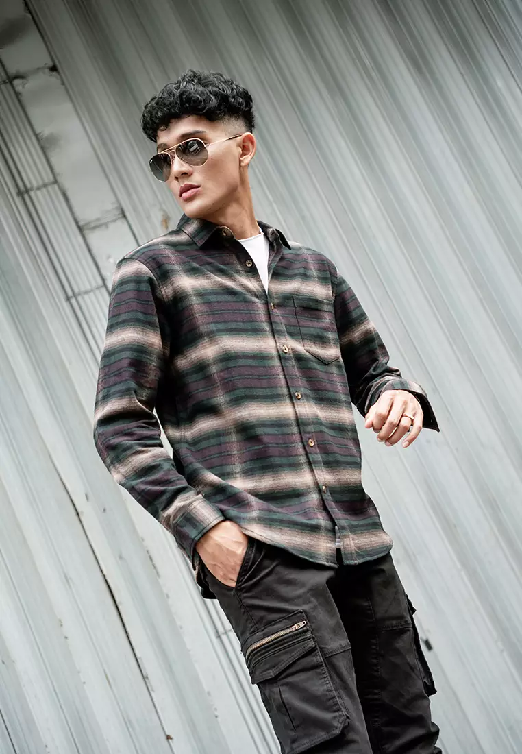 OXCON VETERANO Shadow Flannel Extra Comfort Shadow Brown