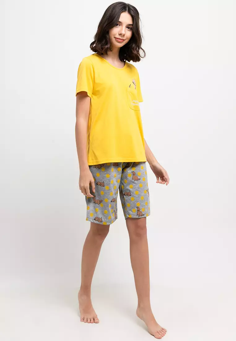 Pyjama Pijama Short Sleeve Short Pants Sleepwear