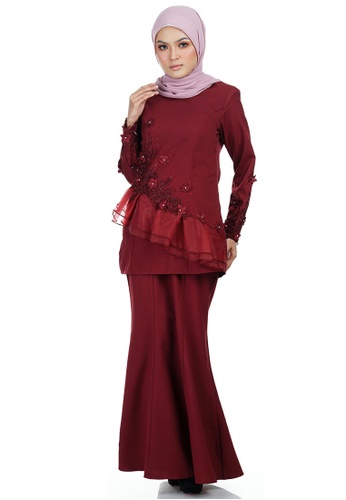 Orlin Kurung with Layered Frill from Ashura in Red