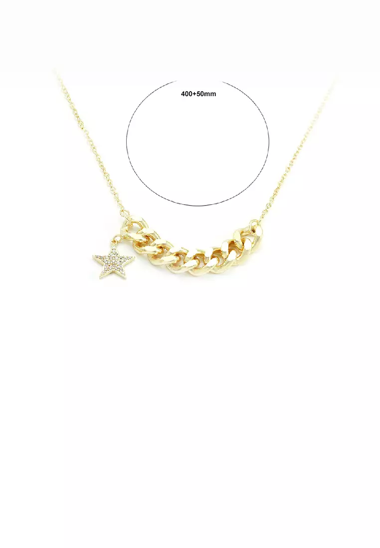 Gold star chain best sale necklace