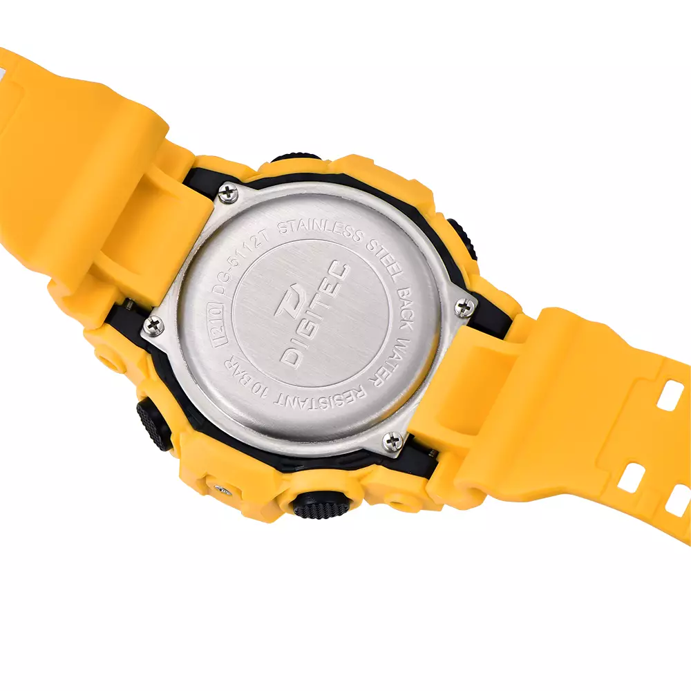 DIGITEC Jam Tangan Digital Pria DG-5112T WATER RESIST With Digital Features BRGL-4W Black Yellow