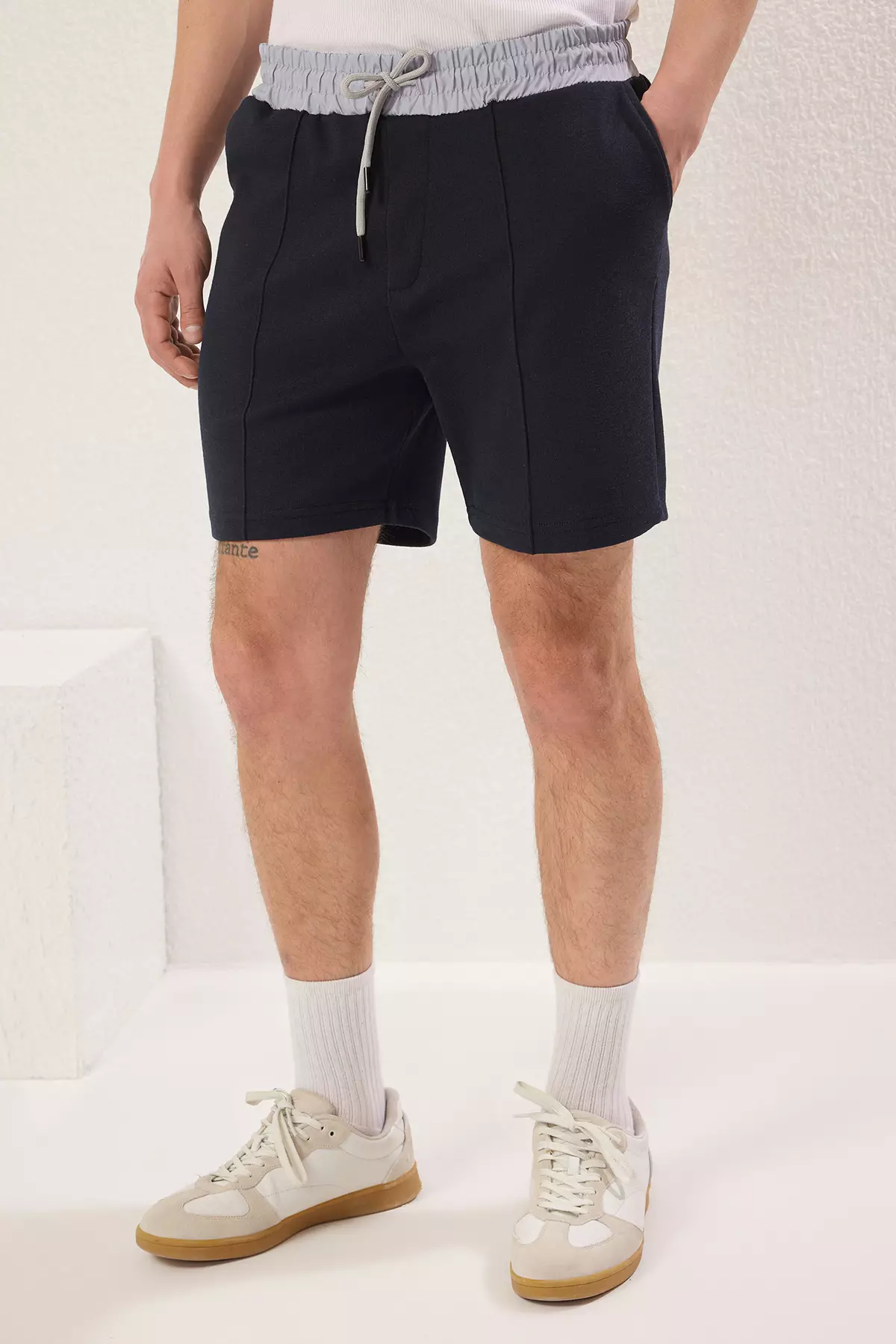 Regular/Normal Cut Mix Textured Pique Shorts