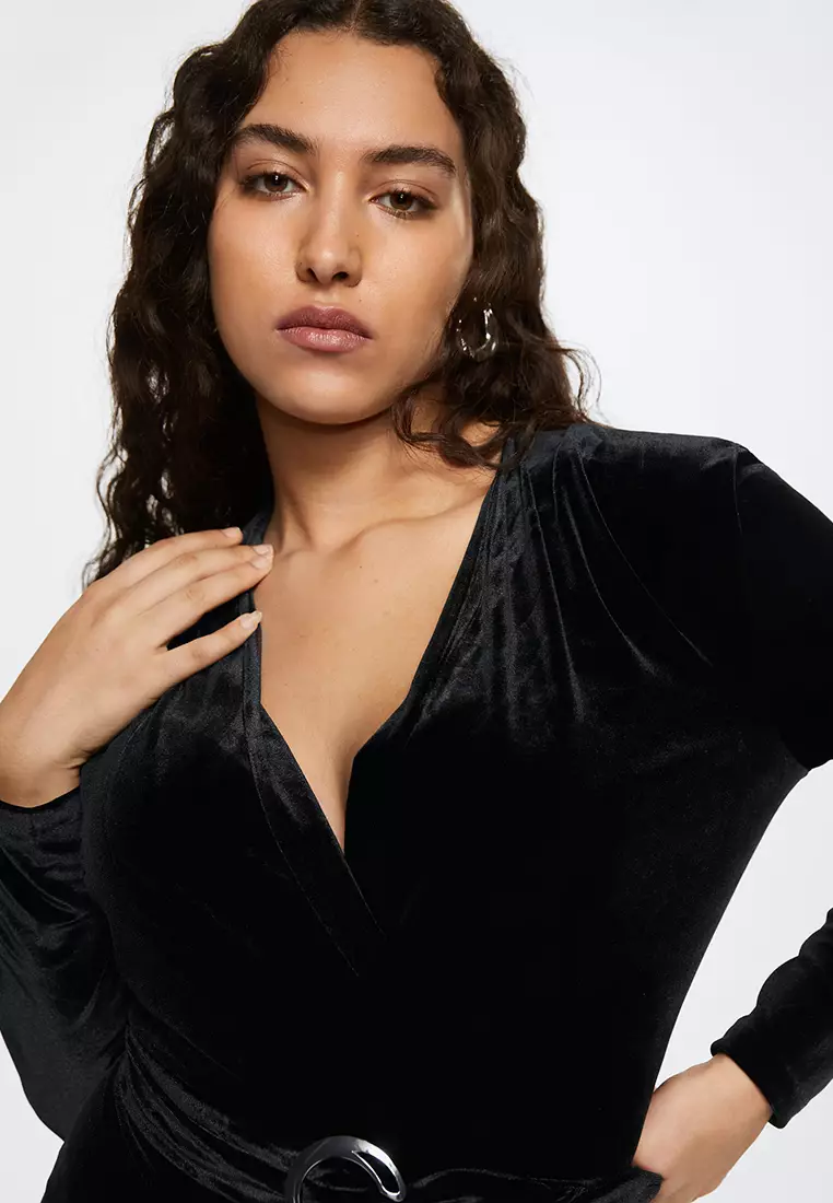 Velvet Belt Jumpsuit