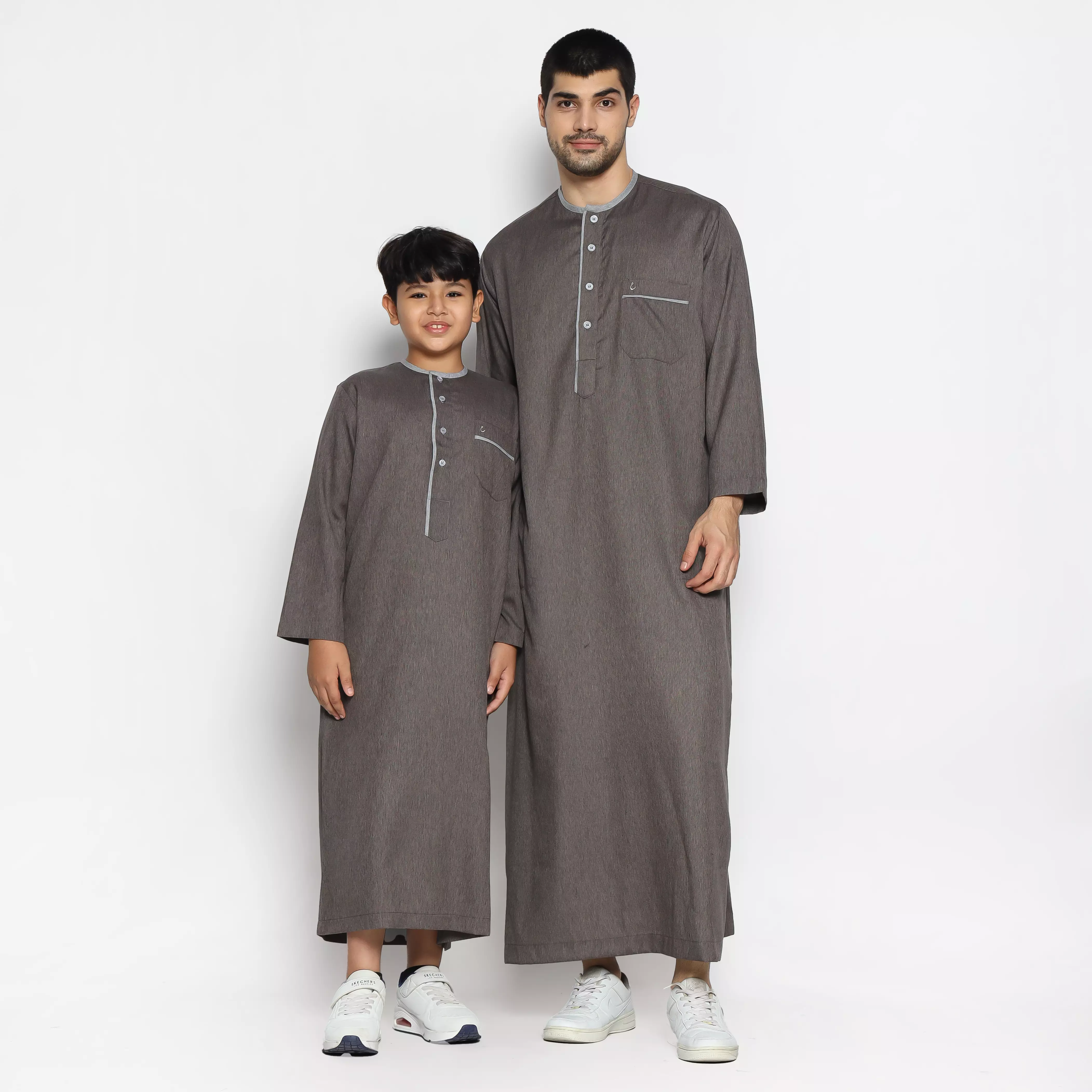 Gamis Jubah Anak Laki Laki GPA Yazid Dark Grey