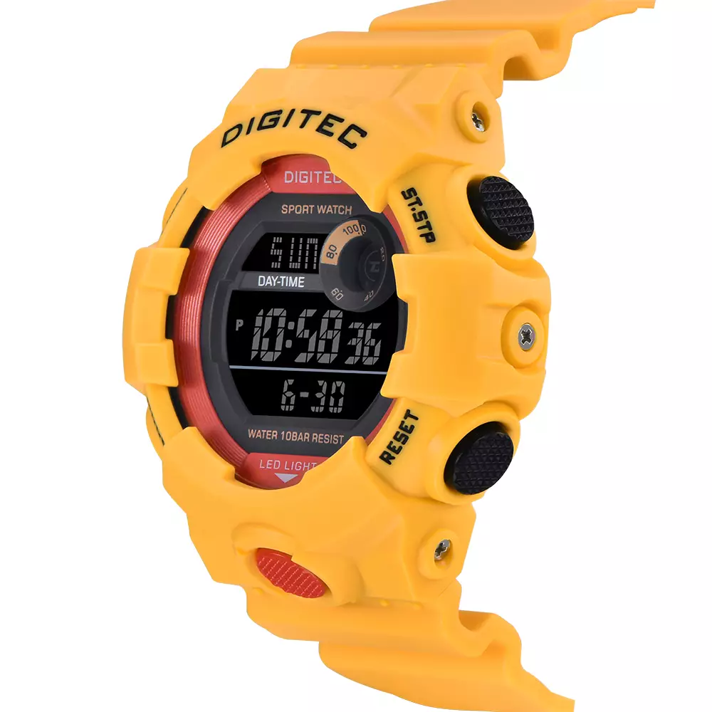 DIGITEC Jam Tangan Digital Pria DG-5112T WATER RESIST With Digital Features BRGL-4W Black Yellow