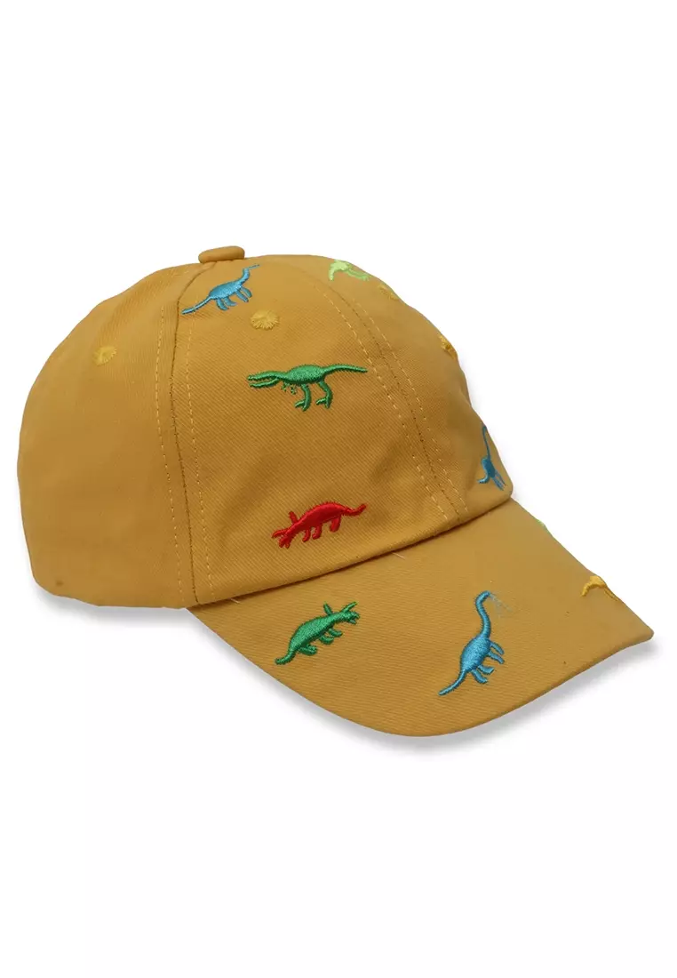 Javer Topi Anak Unisex Motif Dinosaurs Aksesoris Fashion Kid Baseball Caps Material Cotton ORIGINAL - Yellow