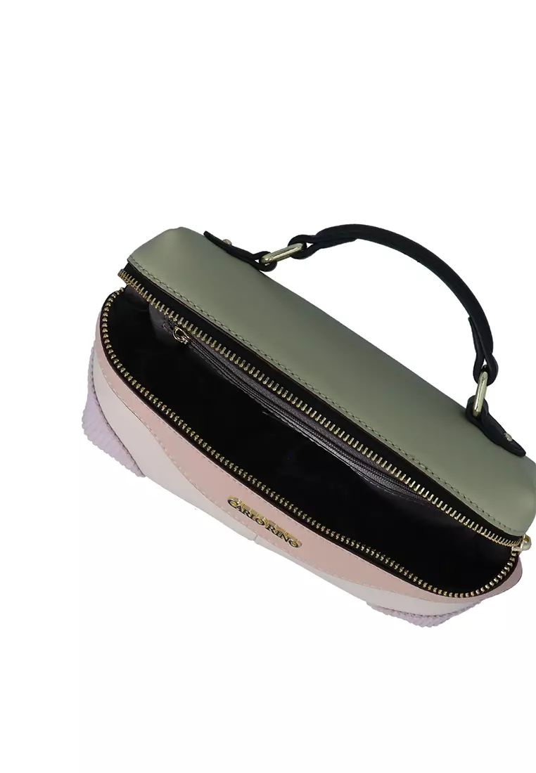 The Liz Top Handle Bag S - Medium Green