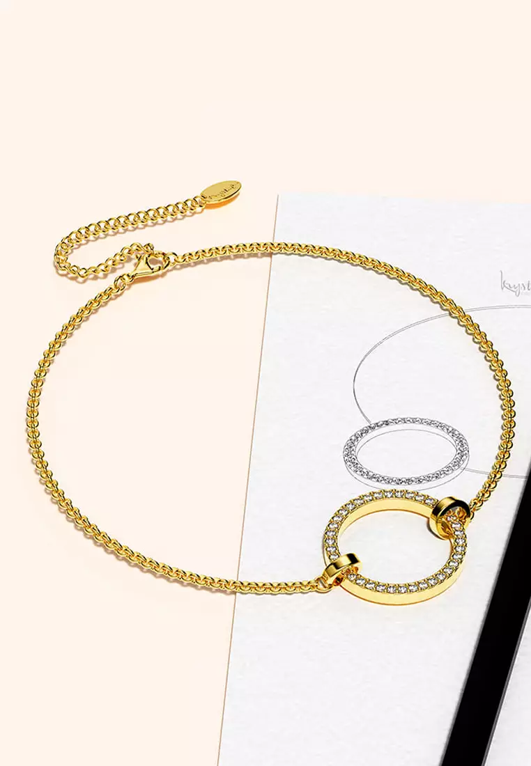 Orbit of Beauty Bracelet Embellished with SWAROVSKI® Crystal in Gold