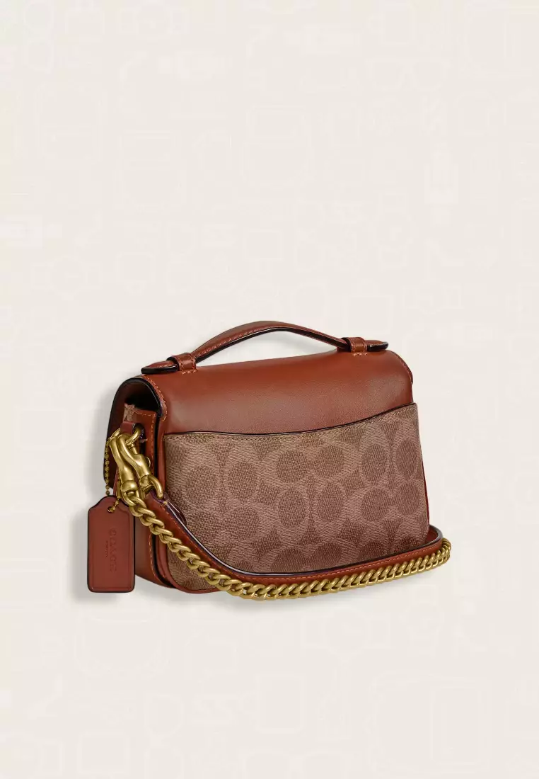 Coach Cassie Crossbody 17 In Signature Canvas Tan Rust