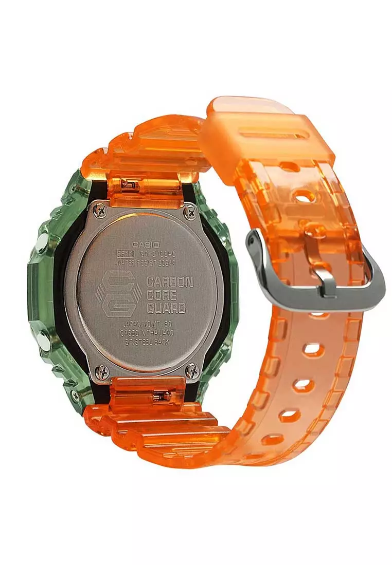 Casio G-SHOCK Jam Tangan Pria - Orange Green - Resin - GA-2100HC-4ADR