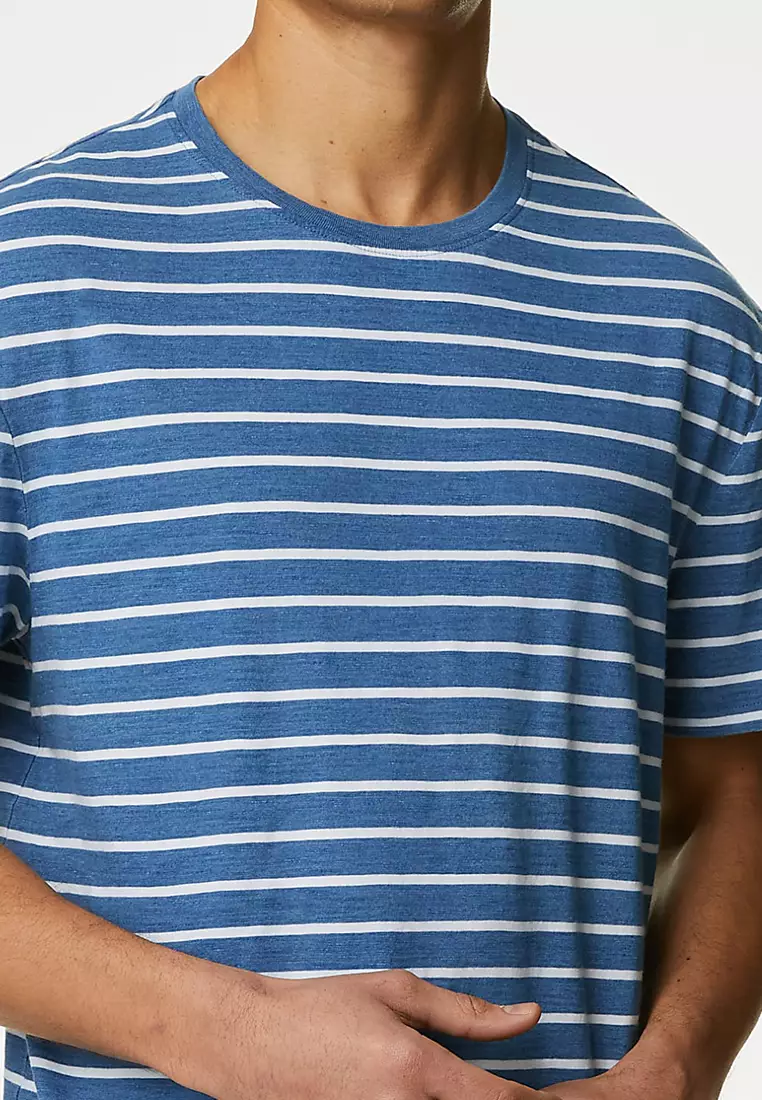 Pure Cotton Striped T-Shirt