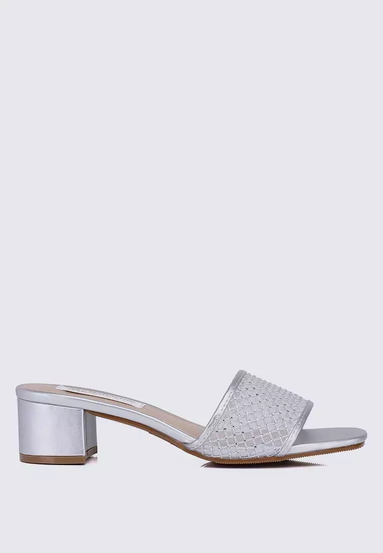 My Ballerine Ayla Comfy Heels In Silver