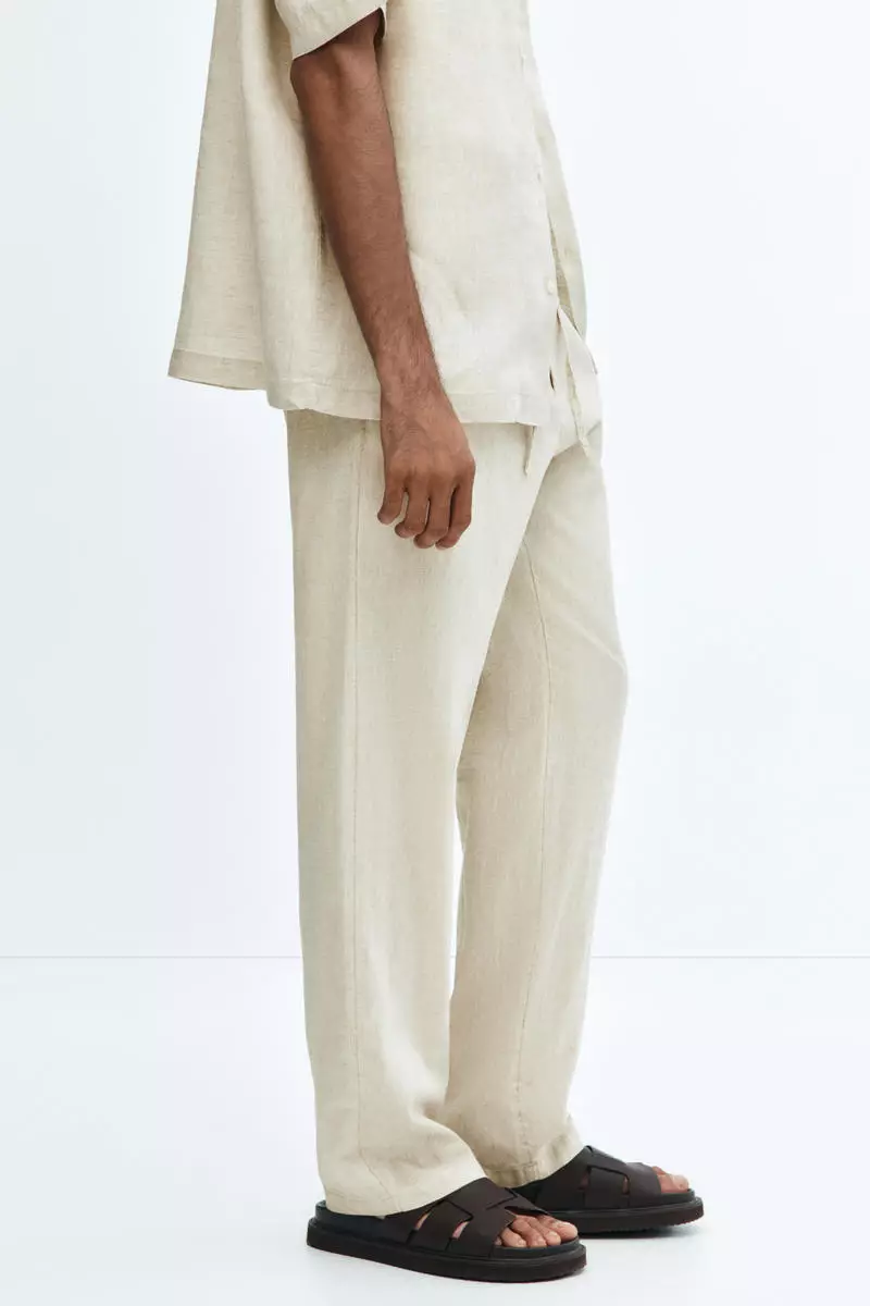 Regular Fit Linen-blend trousers