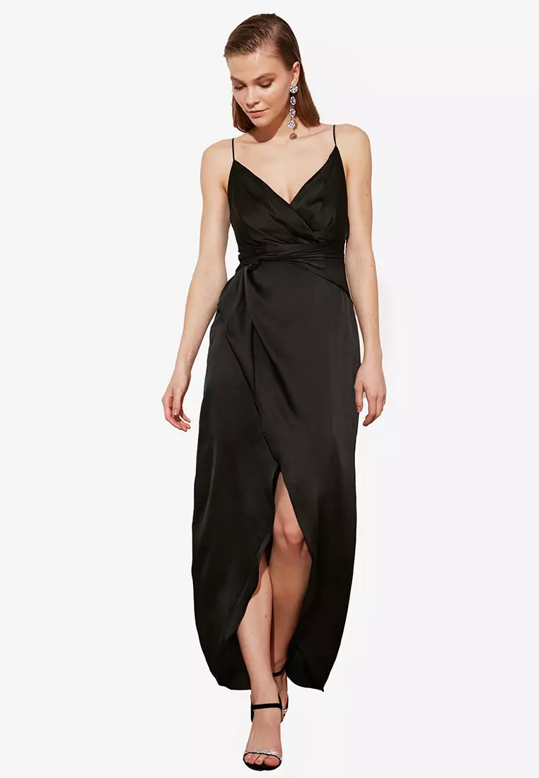 Buy Trendyol Wrap Evening Dress 2024 Online ZALORA Singapore