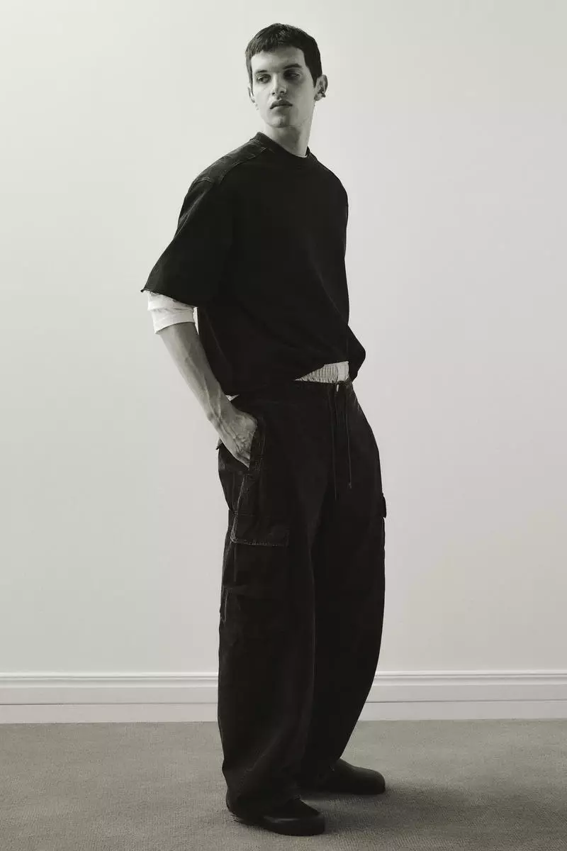Loose Fit Washed cargo trousers