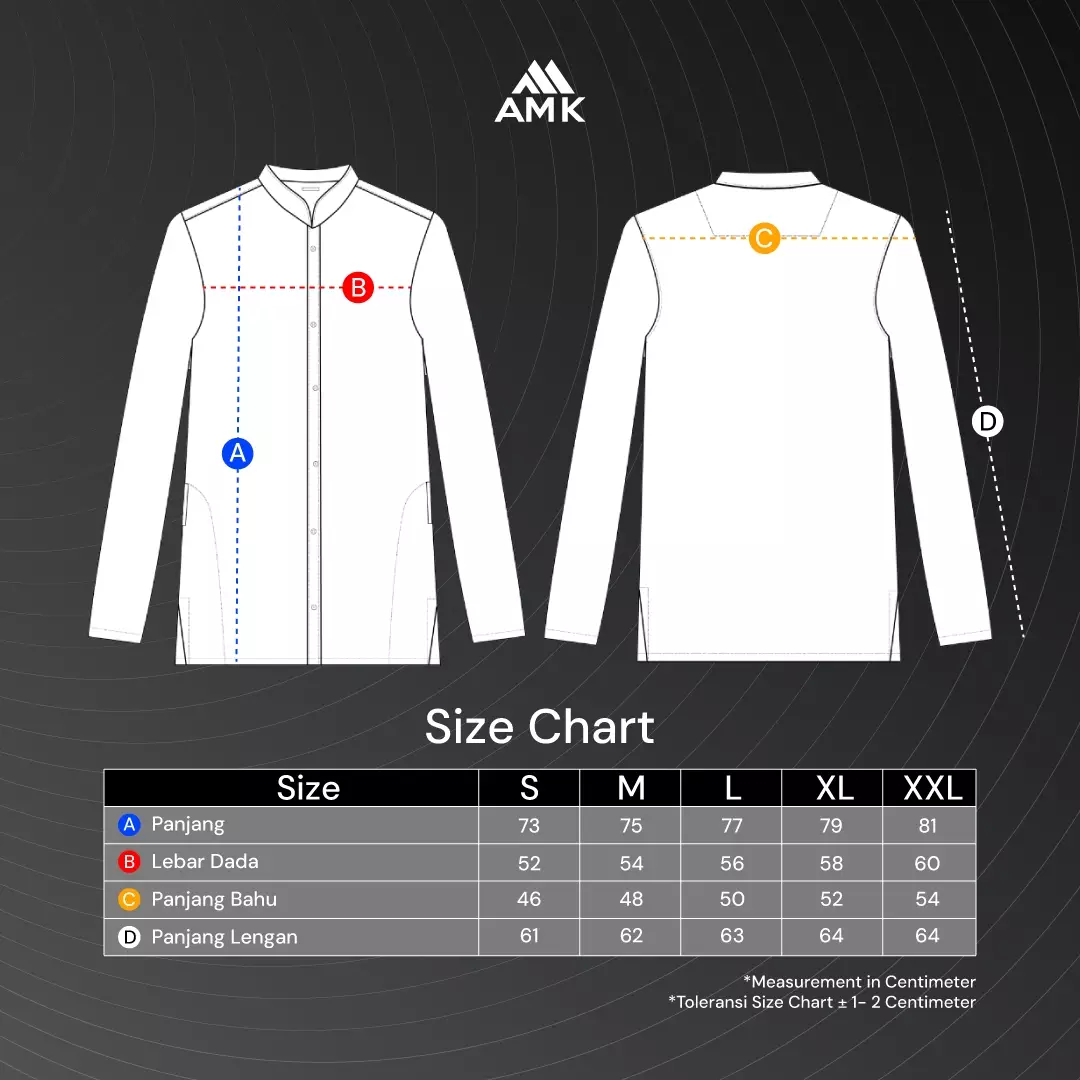 AMK Kemeja Koko Pria Lengan Panjang KK Taha S/s Grey