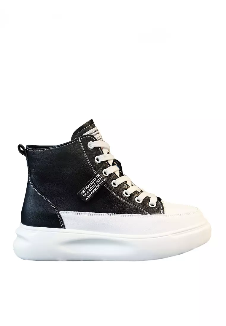 Discount on Twenty Eight Shoes  shoes - SKU: VANSA Cow Leather High-top Lace Up Causal Sneakers VSW-T1908