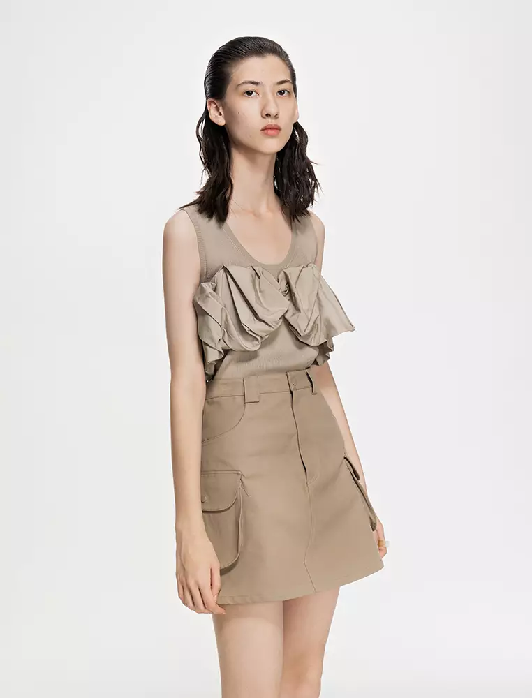 Eco-Friendly Stretch Yarn Fitted Everyday Casual Knit Vest