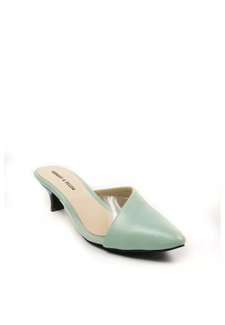 Jual V O N N Y & E L L E N KITTEN HEELS MIX MICA MINT Original 2023