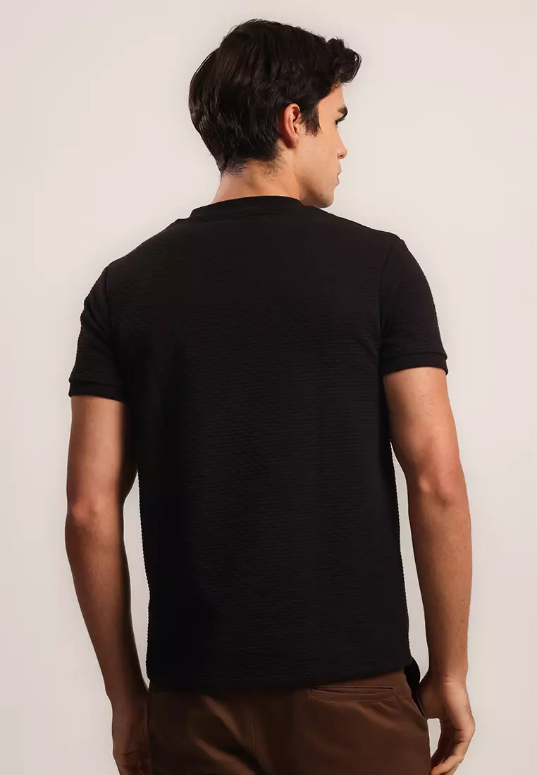 MOC Kaos Lengan Pendek Pria Godart - Black