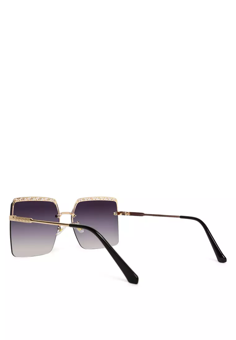 Ombre Tinted Funky Sunglasses In Purple