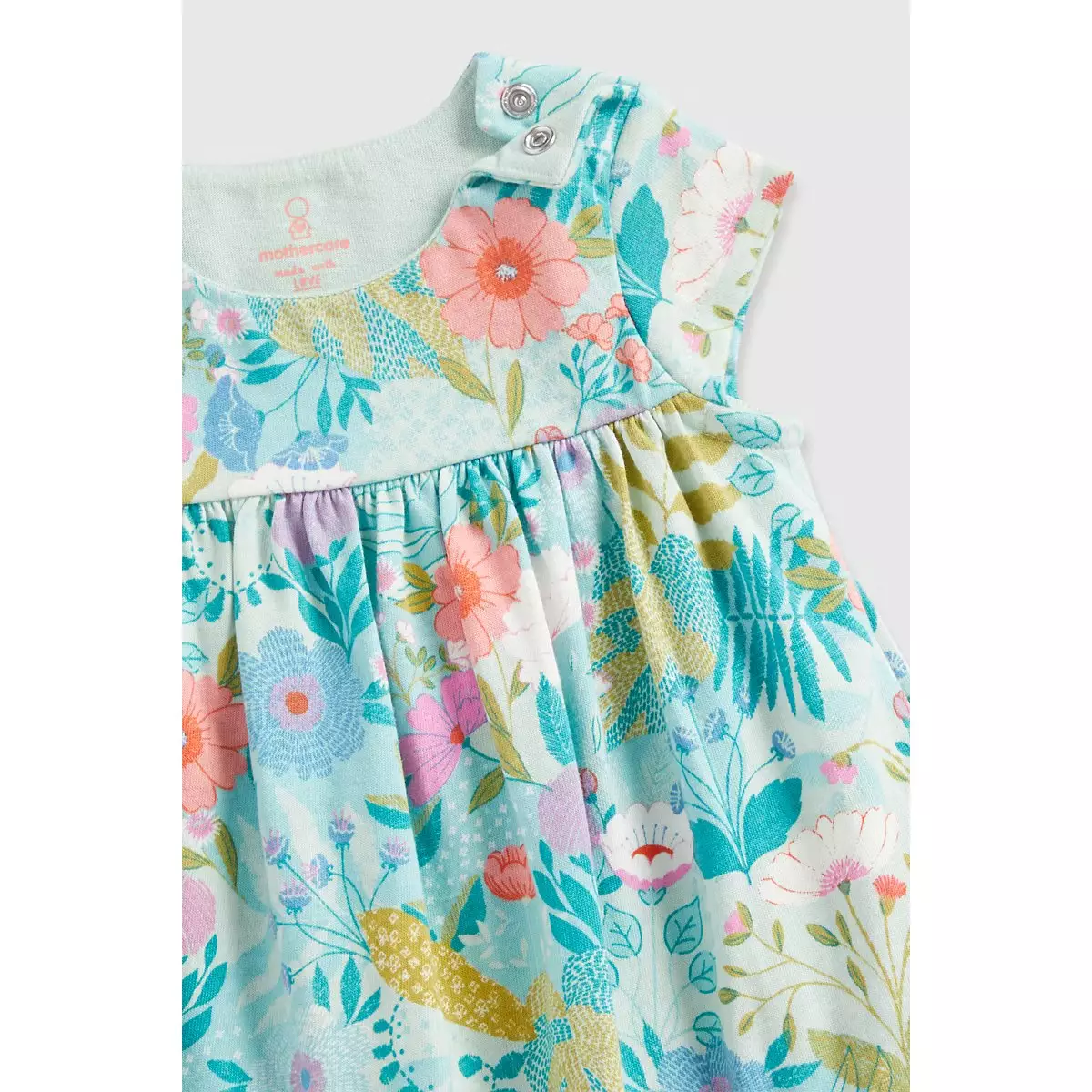 Mothercare Floral Fiesta Romper Dress - Dress Bayi Perempuan (Biru)