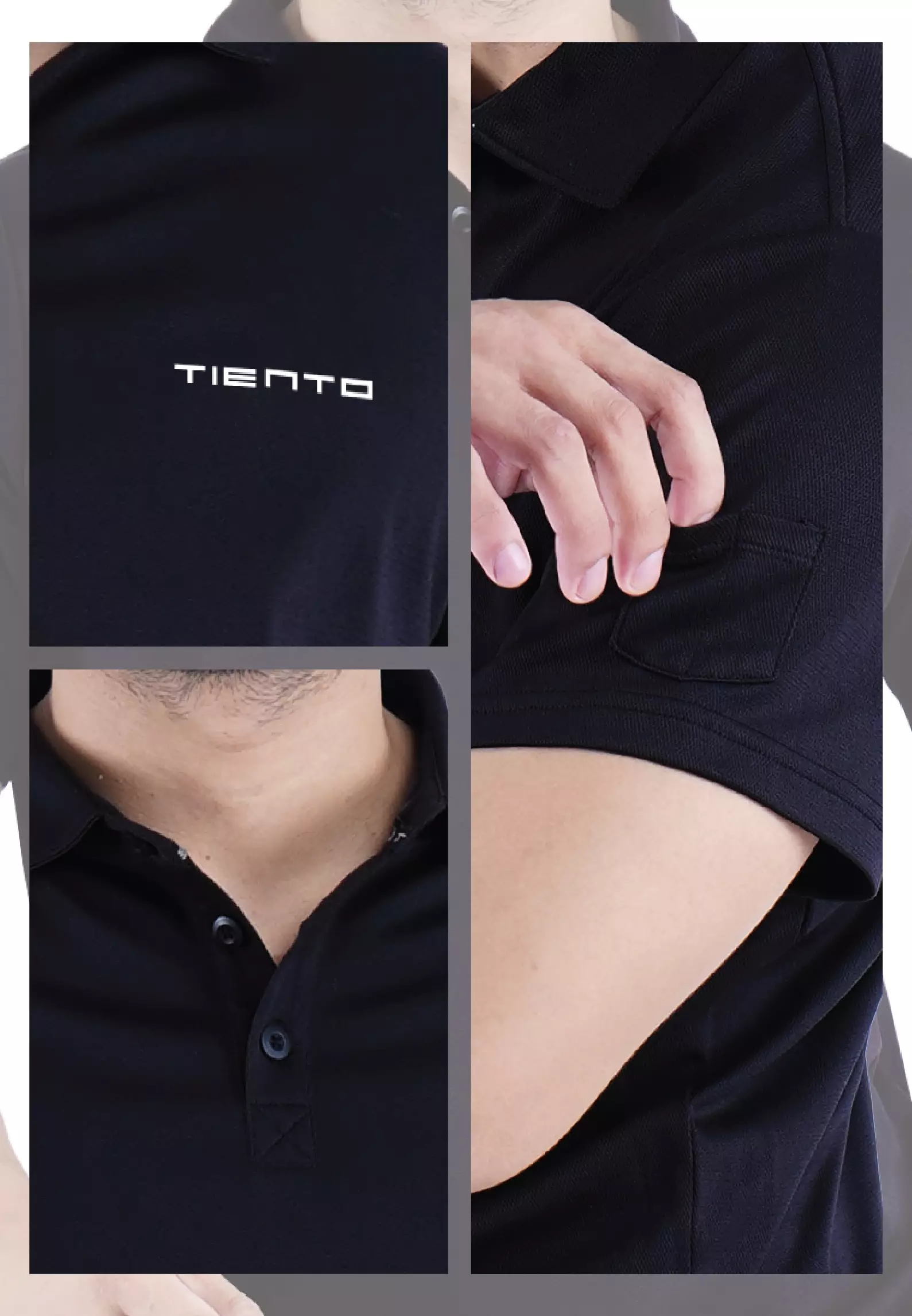 Tiento Baju Golf Pria Polo Shirt Pakaian Olahraga Lengan Pendek Kaos Kerah Pique