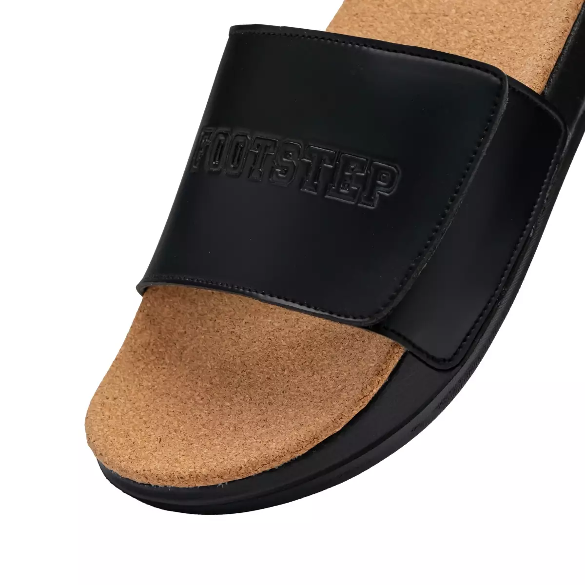 Footstep Footwear Sandal Pria Slide Shelby Velcro Full Black Original Sandal