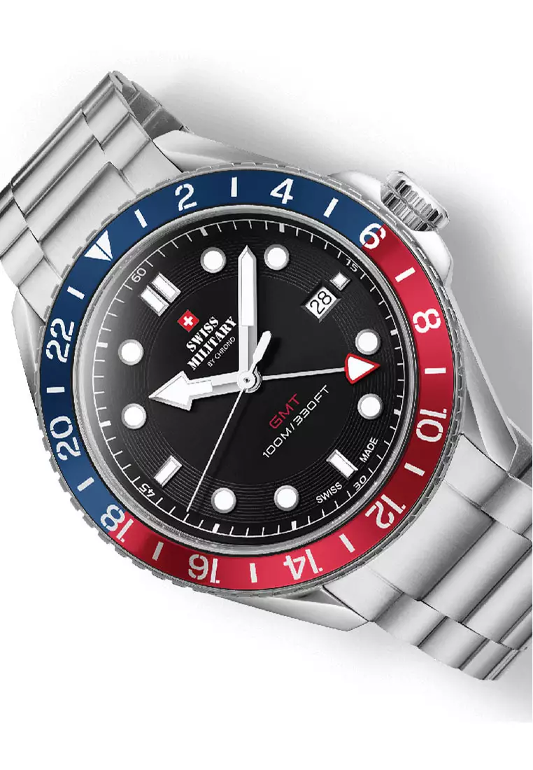 Swiss Military Swiss Made GMT Watch for Men SM34095.01