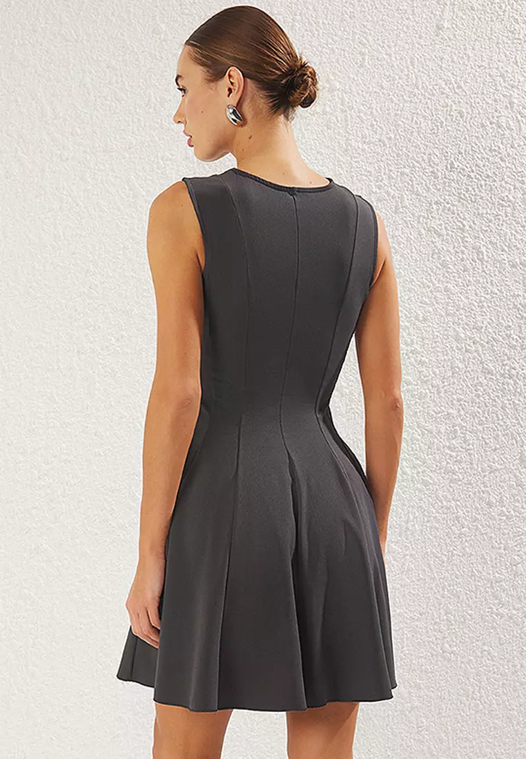 Frilled Mini Knit Dress