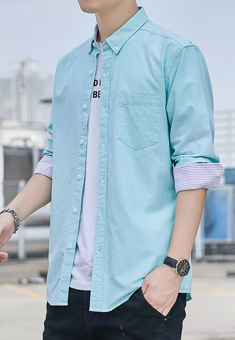 Slim Casual Long Sleeved Shirt C2001